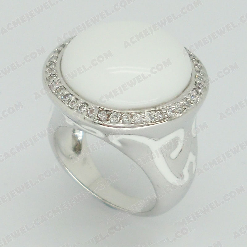 Rings Brass Expoxy / Shiny Rhodium