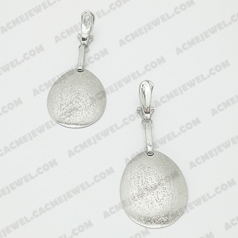 Earrings Brass matt / sparkling / shiny 3-Tone(Matt Rhodium Plating / Sparkling Finishing / Rhodium Plating)