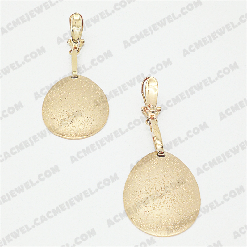 Earrings Brass matt / sparkling / shiny 3-Tone(Matt Gold Plating / Sparkling Finishing / Gold Plating)