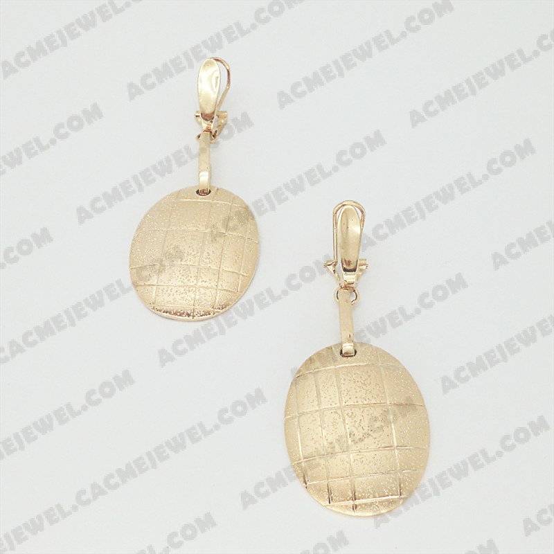 Earrings Brass matt / sparkling / shiny 3-Tone(Matt Gold Plating / Sparkling Finishing / Gold Plating)