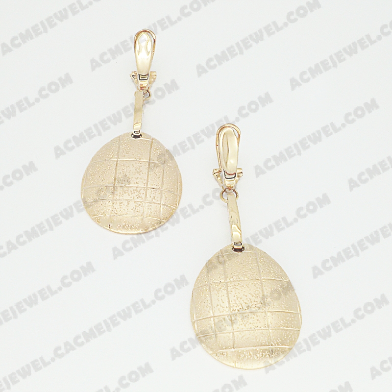 Earrings Brass matt / sparkling / shiny 3-Tone(Matt Gold Plating / Sparkling Finishing / Gold Plating)
