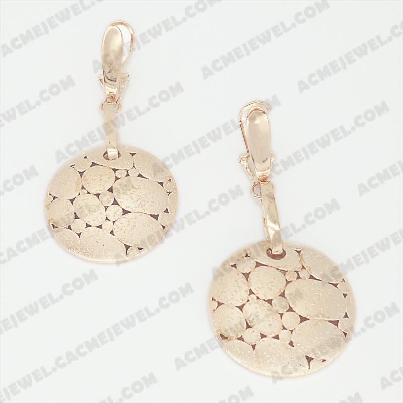 Earrings Brass matt / sparkling / shiny 3-Tone(Matt Rose Gold Plating / Sparkling Finishing / Rose Gold Plating)