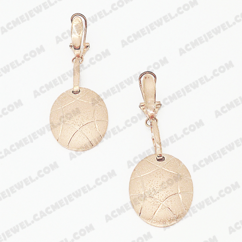 Earrings Brass matt / sparkling / shiny 3-Tone(Matt Rose Gold Plating / Sparkling Finishing / Rose Gold Plating)