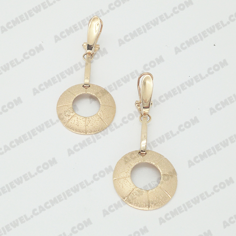 Earrings Brass matt / sparkling / shiny 3-Tone(Matt Gold Plating / Sparkling Finishing / Gold Plating)