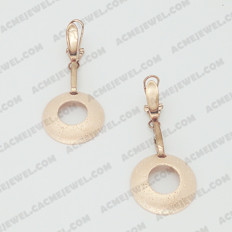 Earrings Brass matt / sparkling / shiny 3-Tone(Matt Rose Gold Plating / Sparkling Finishing / Rose Gold Plating)