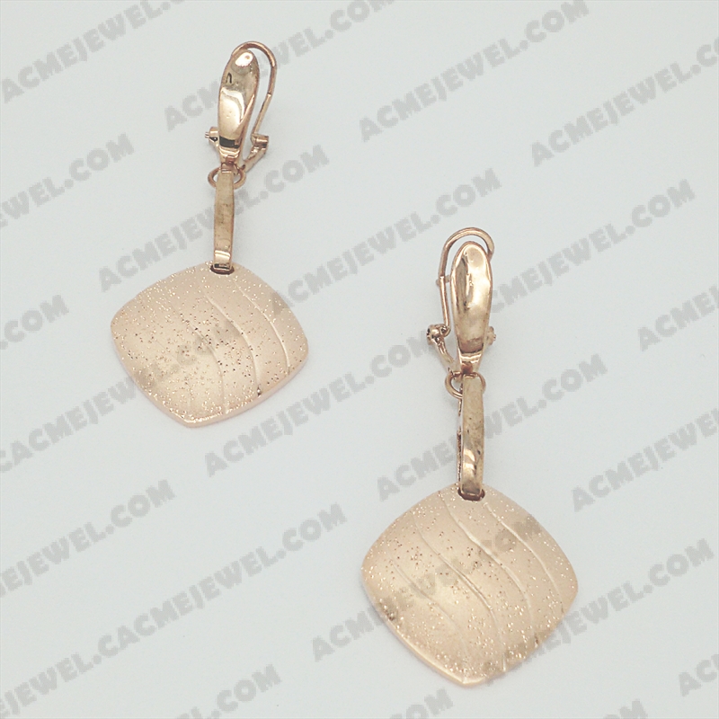 Earrings Brass matt / sparkling / shiny 3-Tone(Matt Rose Gold Plating / Sparkling Finishing / Rose Gold Plating)