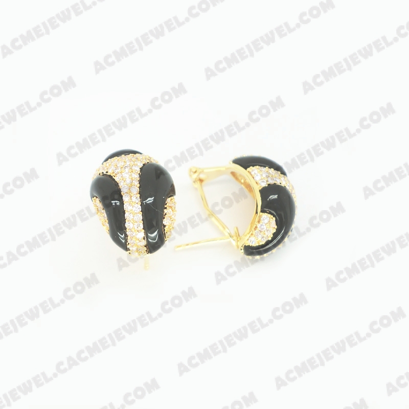 Earrings Brass shiny Gold Plating