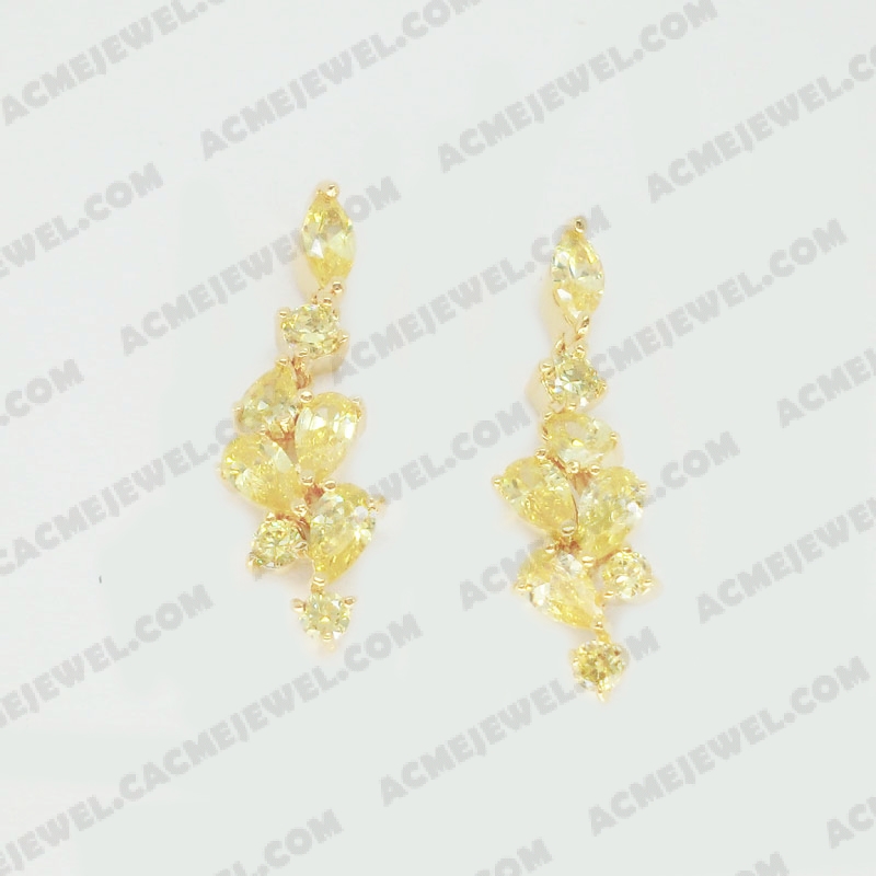 Earrings Brass shiny Gold Plating