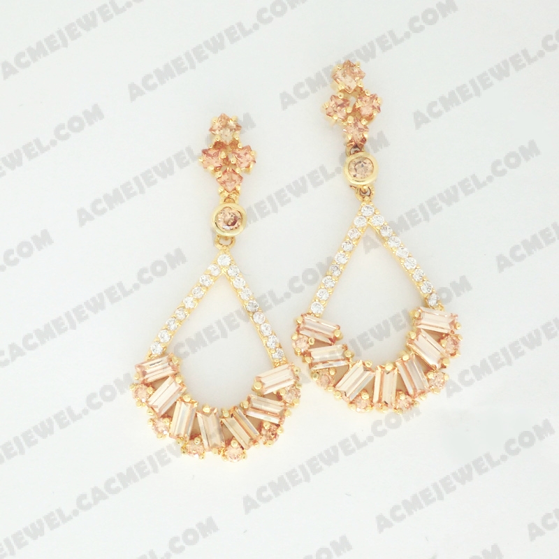 Earrings Brass shiny Gold Plating