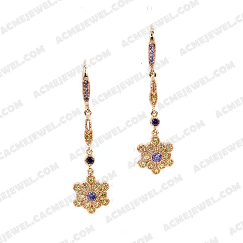 Earrings 925 Sterling Silver  Rose gold 