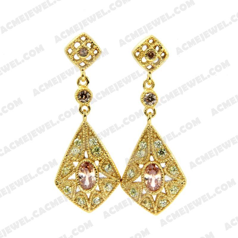 Earrings 925 Sterling Silver  Gold 