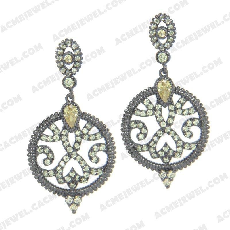 Earrings 925 Sterling Silver  Black rhodium 