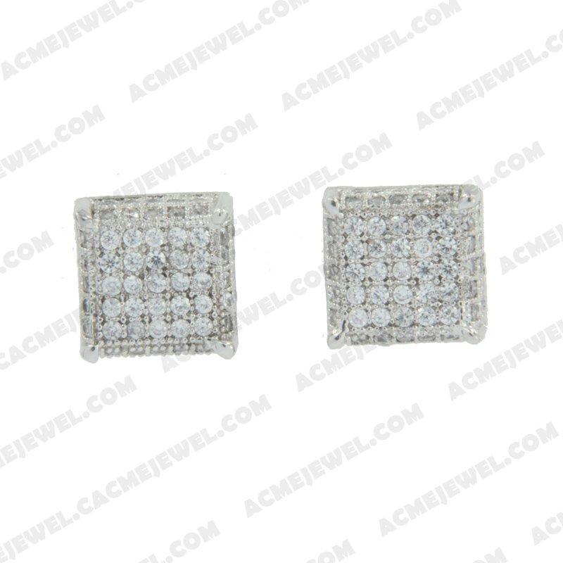 Earrings 925 sterling silver   Rhodium 