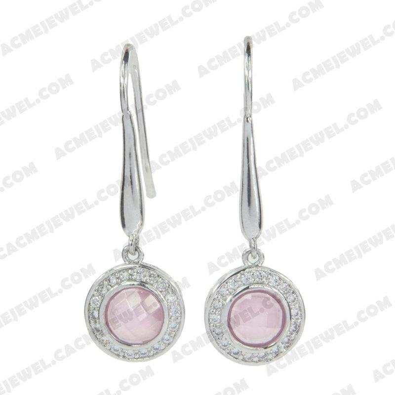 Earrings 925 sterling silver   Rhodium 