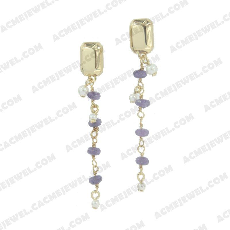 Earrings 925 sterling silver   Gold 