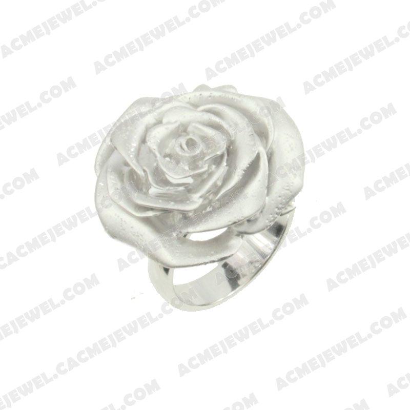 Rings 925 Sterling Silver 3-tone Matt rhodium + rhodium + sparkling finish