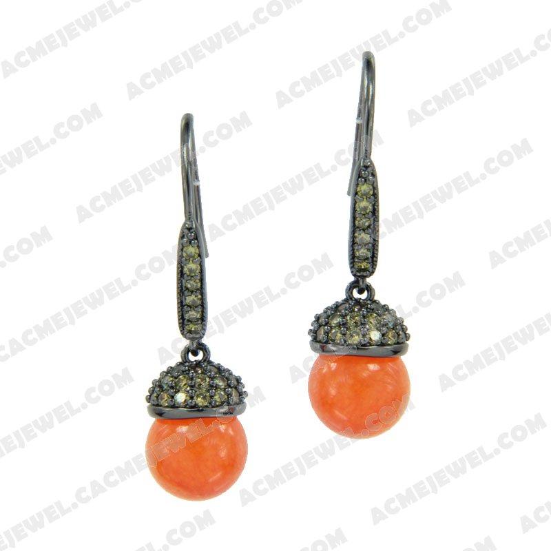 Earrings 925 Sterling Silver  Black rhodium