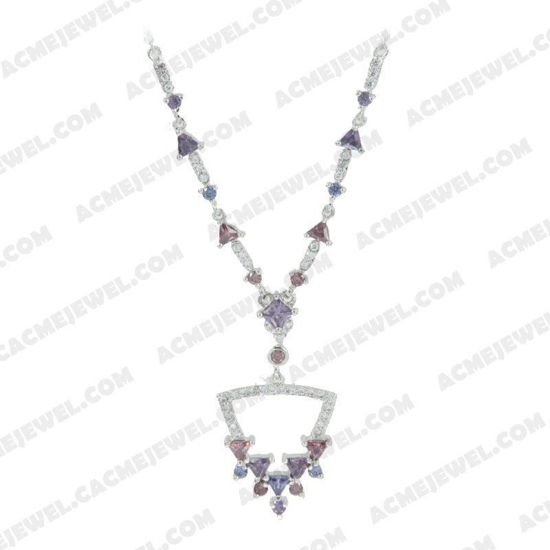 Necklace 925 sterling silver   Rhodium 