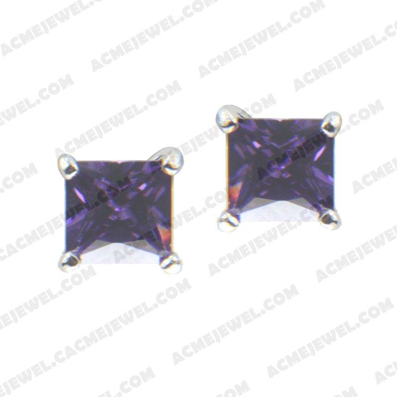 Earrings 925 sterling silver   Rhodium 
