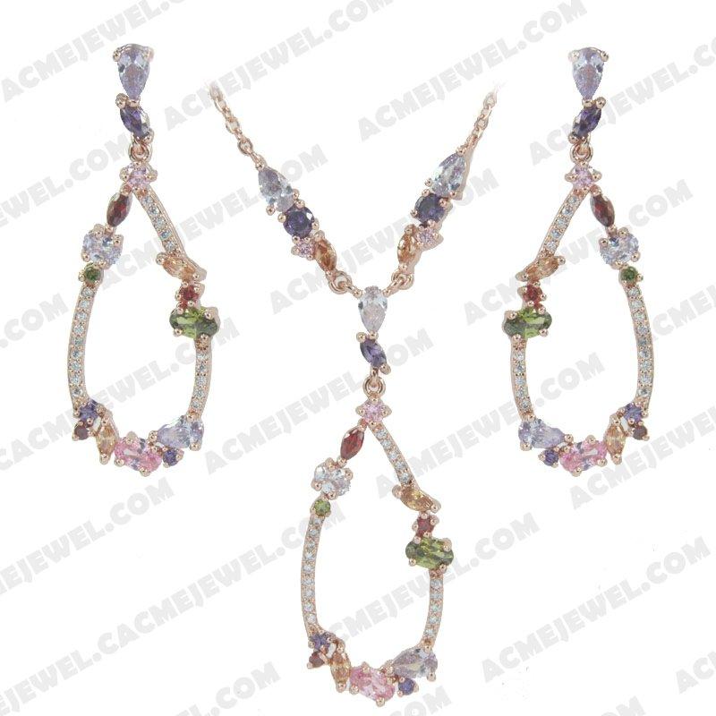 ﻿Jewellery Set 925 sterling silver   Rose gold 