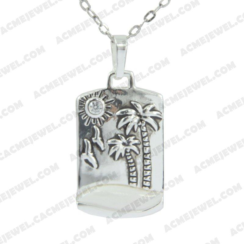 Pendants 925 sterling silver  2-tone Rhodium and black smear