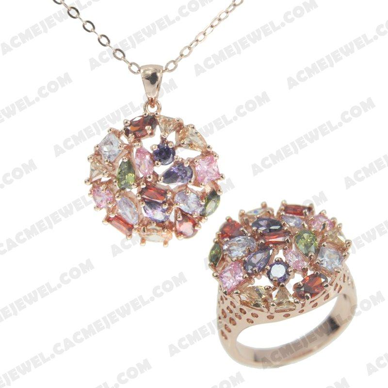 Jewellery Set 925 sterling silver   Rose gold 
